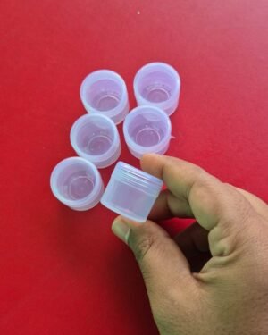 Plastic balm container 5gm 10pc