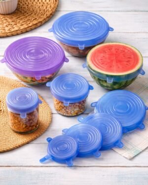 silicon stretchable lid 6pc in a pack